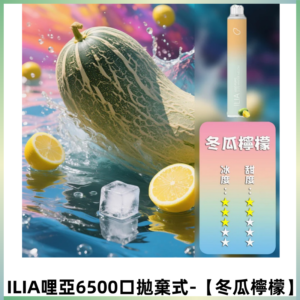 ILIA BAR 4哩啞一次性大容量6500Puffs拋棄式電子煙【冬瓜檸檬】